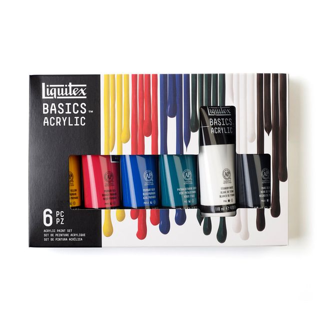 Hovedbilde LIQUITEX BASICS ACRYLIC COLOUR SET 6X118ML