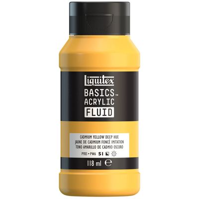 CADMIUM YELLOW DEEP HUE 118ML LQX BASICS FLUID