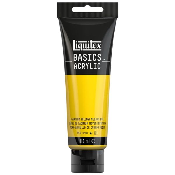 CADMIUM YELLOW MED HUE 118ML LQX BASICS