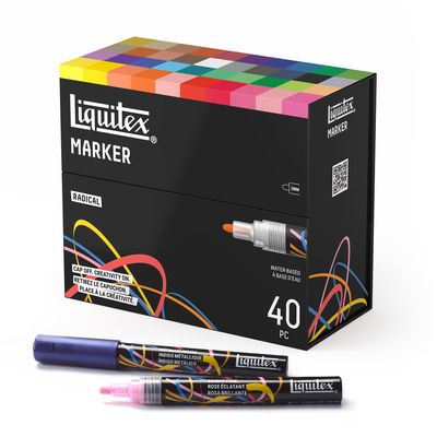 LIQUITEX MARKER SET 40X2MM RADICAL