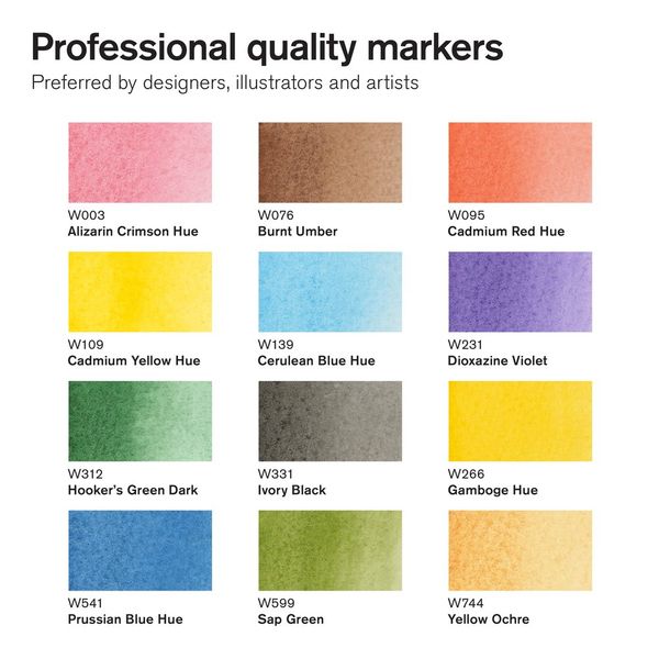W&N WATERCOLOUR MARKER 12