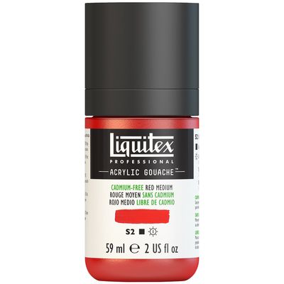 CADMIUM FREE RED MED 59ML LQX PRO ACRYLIC GOUACHE