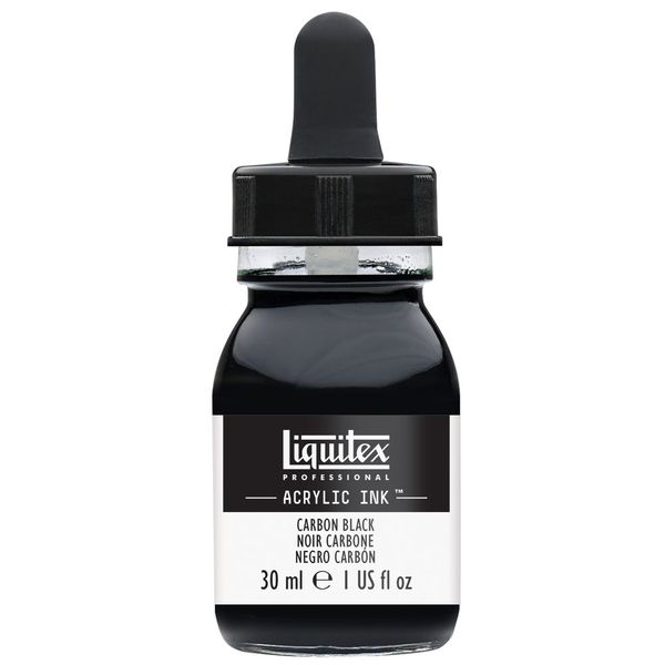 CARBON BLACK 30ML LQX PRO ACRYLIC INK