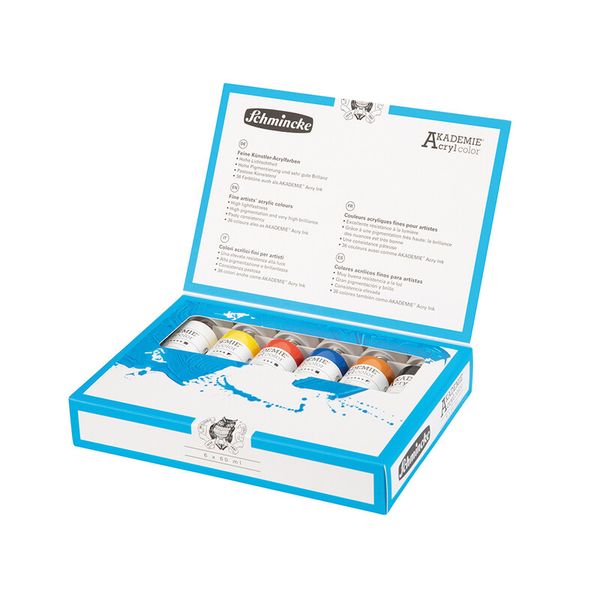 AKADEMIE AKRYL SET 6 X 60 ML.