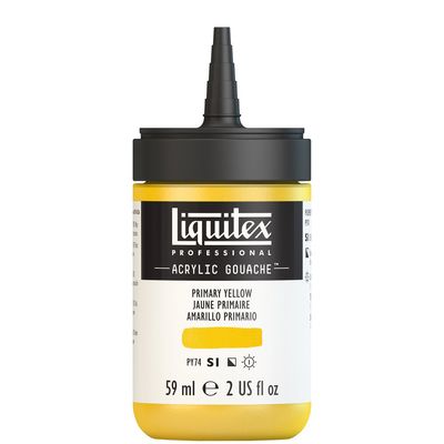 PRIMARY YELLOW 59ML LQX PRO ACRYLIC GOUACHE
