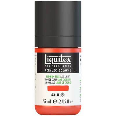 CADMIUM FREE RED LIGHT 59ML LQX PRO ACRYLIC GOUACHE