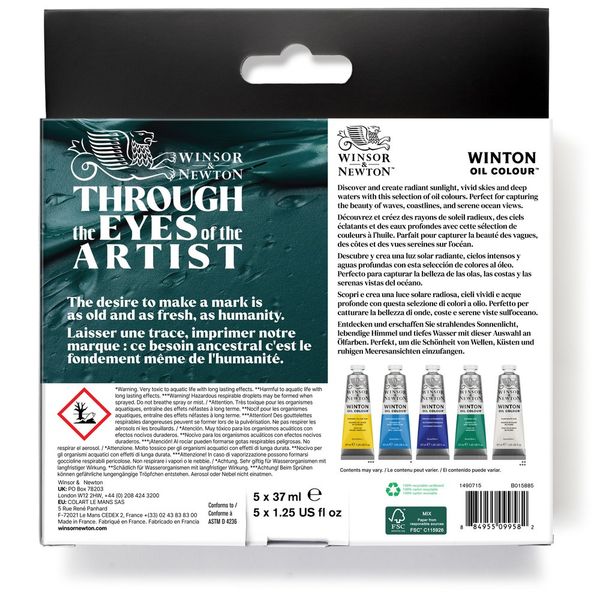 W&N WINTON OIL COLOUR 5X37ML TUBES SEASCAPES SET