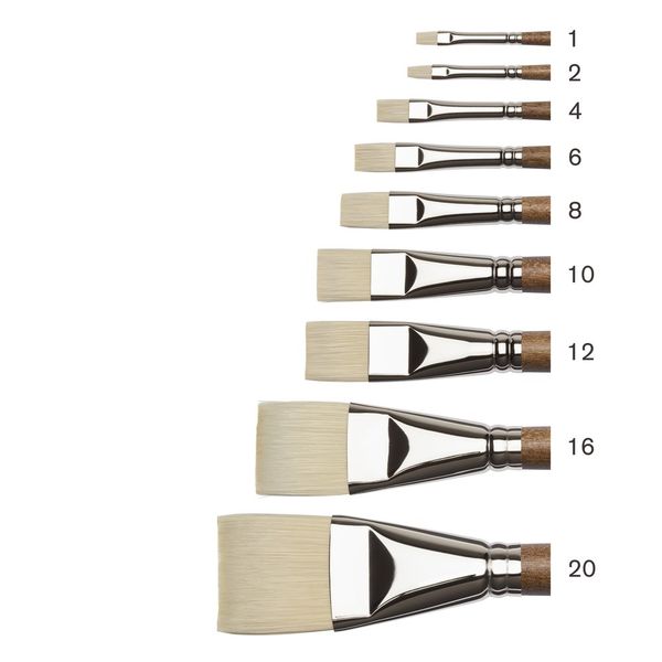 BRIGHT SIZE 2 W&N ARTISTS' OIL SYNTHETIC HOG BRUSH