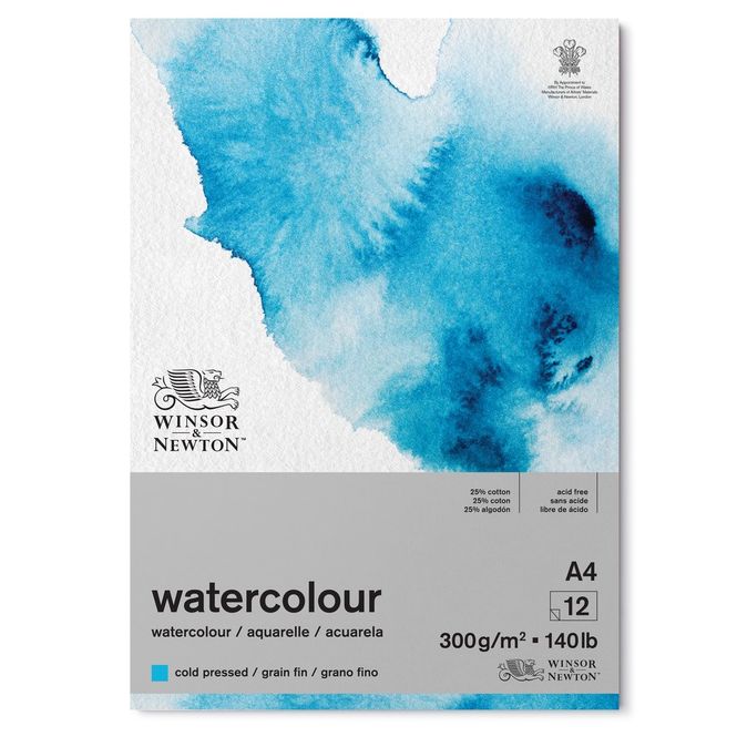 Hovedbilde W&N WATERCOLOUR PAD COLD 300 A4 12S