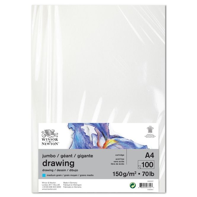 Hovedbilde W&N DRAWING M 150g A4 100 ARK