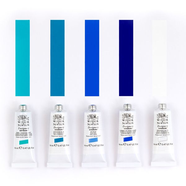 W&N DESIGNERS GOUACHE SEASCAPE SET 5X14ML TUBES