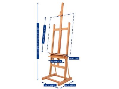 Mabef Atelierstaffeli M/09 – Basic studio easel w/tray