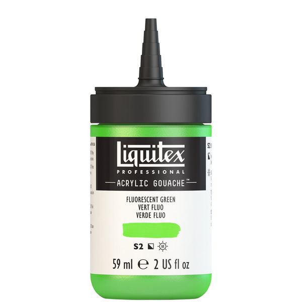 FLUORESCENT GREEN 59ML LQX PRO ACRYLIC GOUACHE