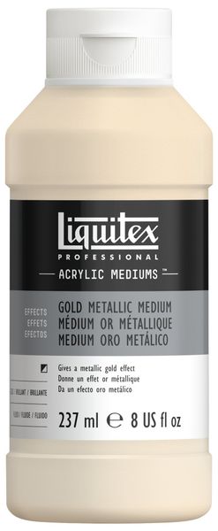 METALLIC GOLD MEDIUM 237ML LQX PRO ACRYLIC